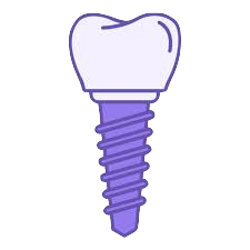 Dental implant icon showing tooth replacement