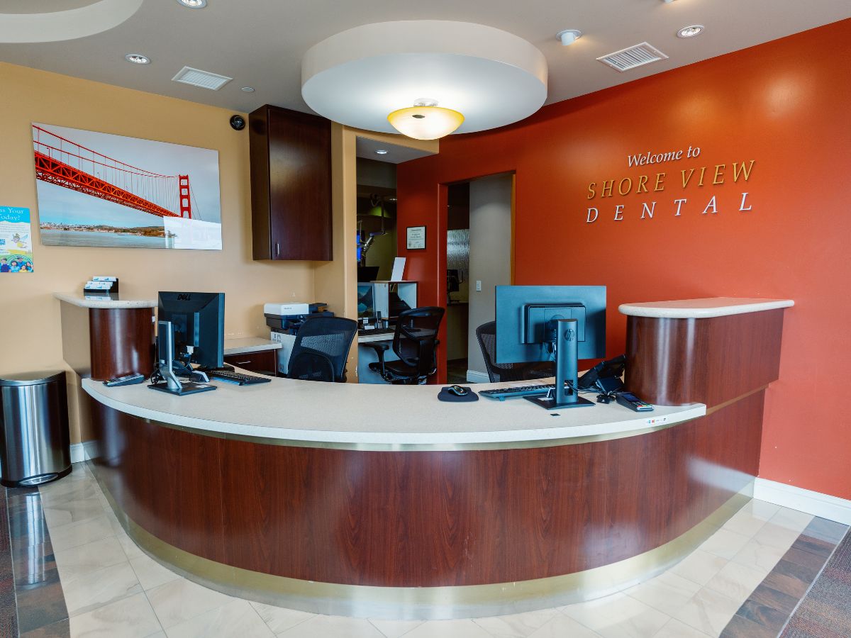 Modern reception area with comfortable seating and contemporary design
